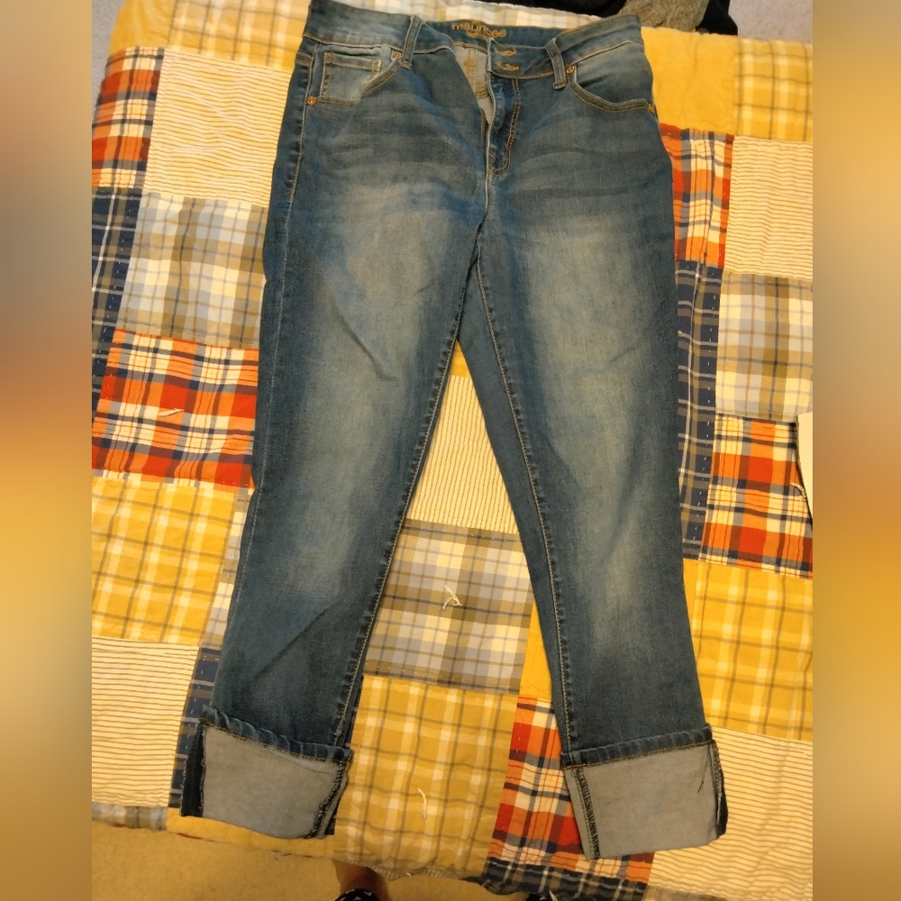 Maurice's women cropped denim jean size 8